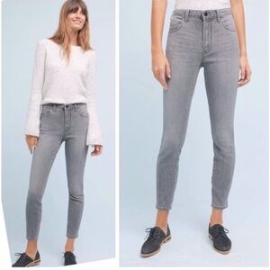 Pilcro Anthropologie High Rise Skinny Jeans Stretch Light Gray Wash Sz 27